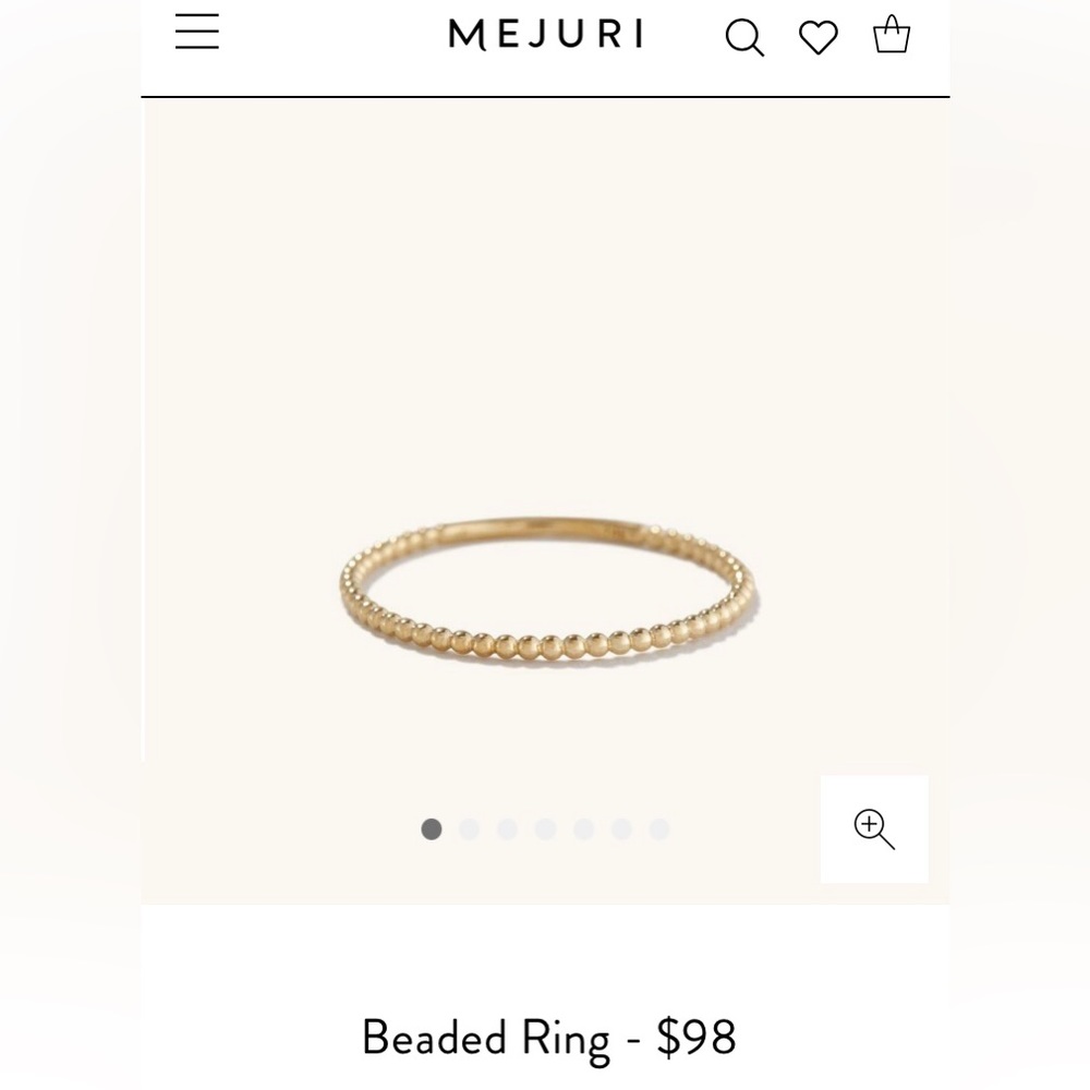 Mejuri Solid Gold Beaded Ring